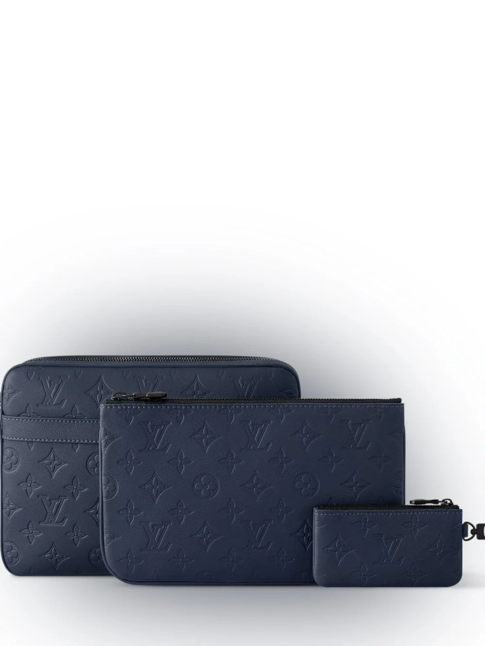 Louis Vuitton M14785 Trio Messenger Navy blue Monogram Shadow